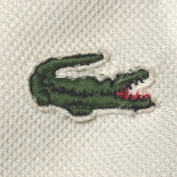 Vintage David Crystal Lacoste Tennis Dress White Yellow Zip Front Mod Womens L - Picture 4 of 4